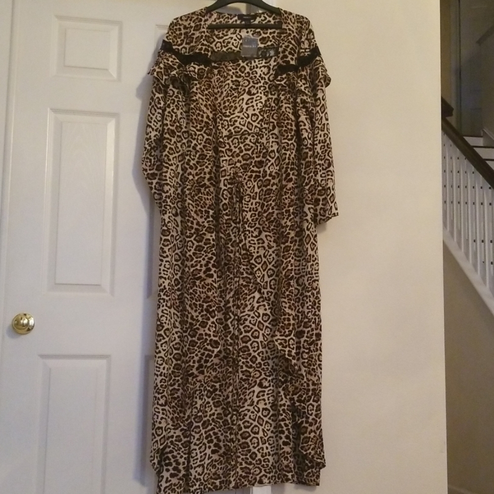 Animal print duster